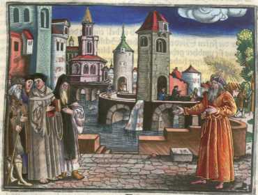 Kolorierter Kupferstich: Zefanja
