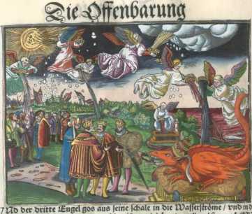 Kolorierter Kupferstich: Die sieben Scha...