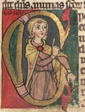 Zierinitiale C (Aegidius im Redegestus) ... din