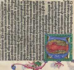 Historisierte Initiale G: Zwillinge (Knabe ... din