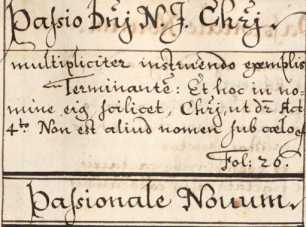 Passionale Novum aus