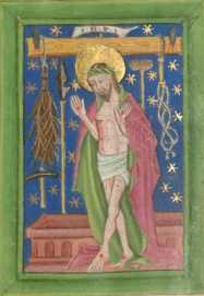 Miniatur: Christus als Schmerzensmann mit ... da