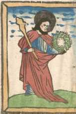 Holzschnitt: Heiliger Simon da