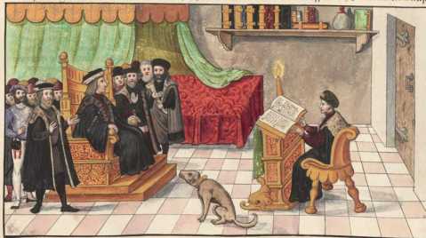 Kaiser Maximilian hört die Geschichte ... dans