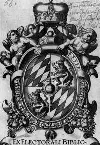 Vorderer Spiegel mit Ex libris
