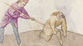 Miniatur am oberen Rand:Saul wirft den S...