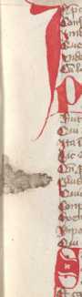 Miniatur am oberen Rand:Christi Einzug i...