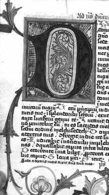 Große Zierinitiale D mit Rankenwerk ... uit