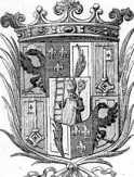 Vorderer Spiegel mit Ex Libris from