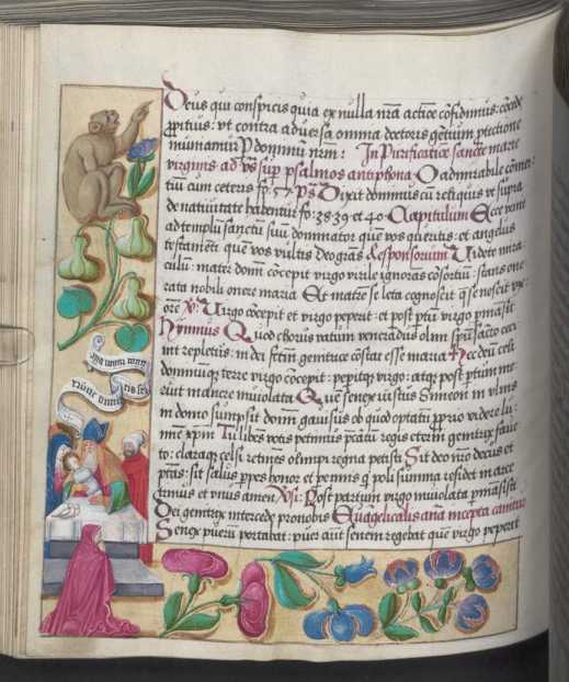 Zierseite mit floralen Motiven. Links ... uit