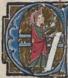 Historisierte Initiale E: Prophet Jeremias ... din