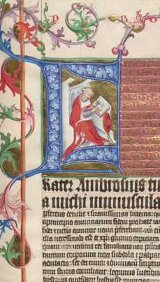 Der heilige Hieronymus schreibend (1r)
