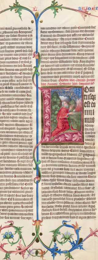 Moses vor dem brennenden Dornbusch (44r)...