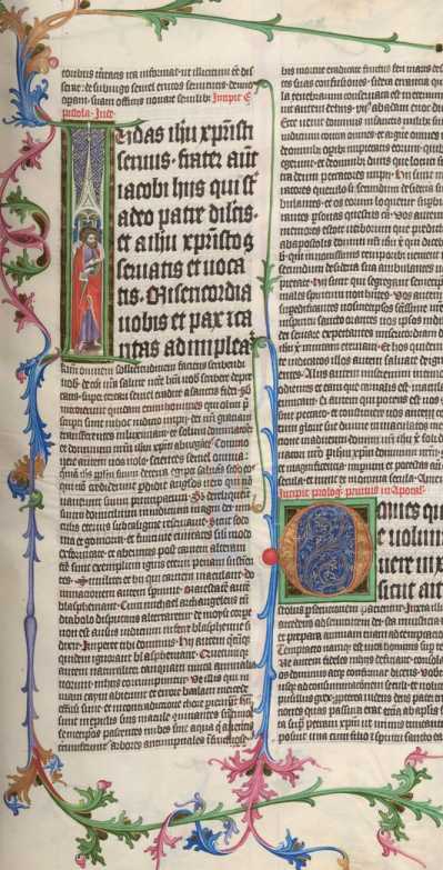 Judas in einer gotischen Nische (432r)
