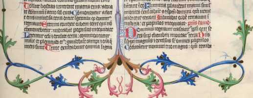 Chor von Mönchen und Nonnen (206r)

