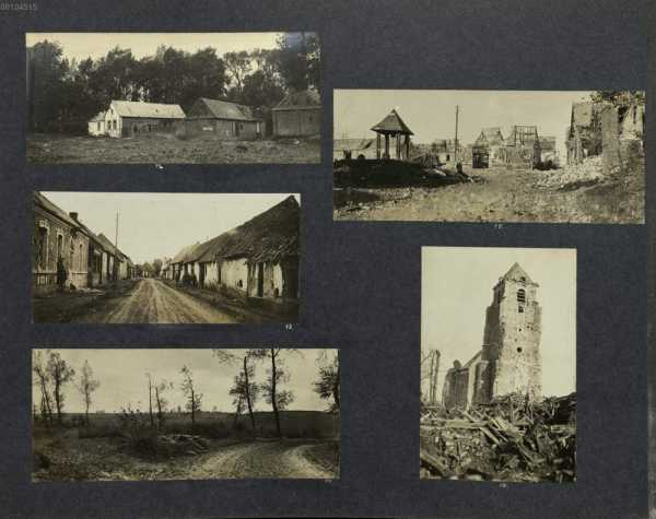 Bild 12-16: 12. Biefvillers[?]; 13. Stra...