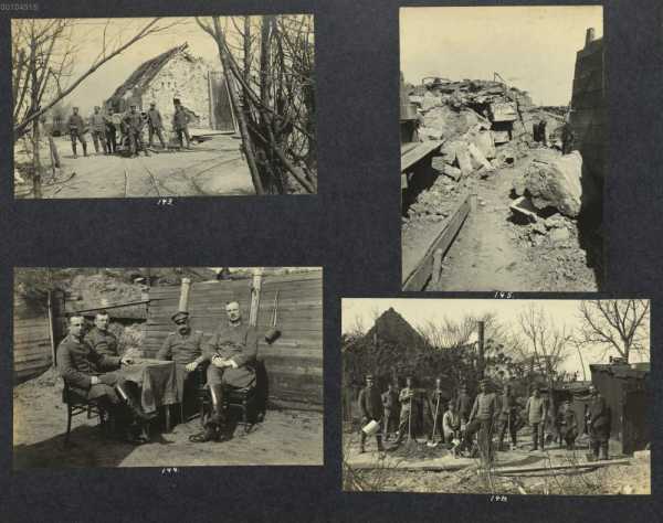Bild 143-146: 143. Beim Batl.-Gefechtsst...