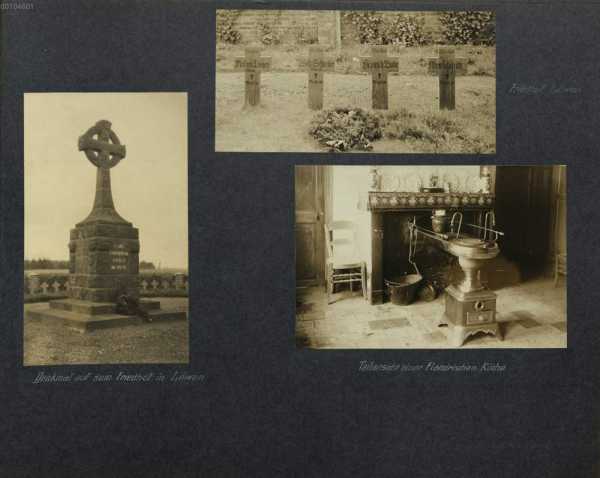 Bild 41-43: Friedhof Löwen; Denkmal auf...