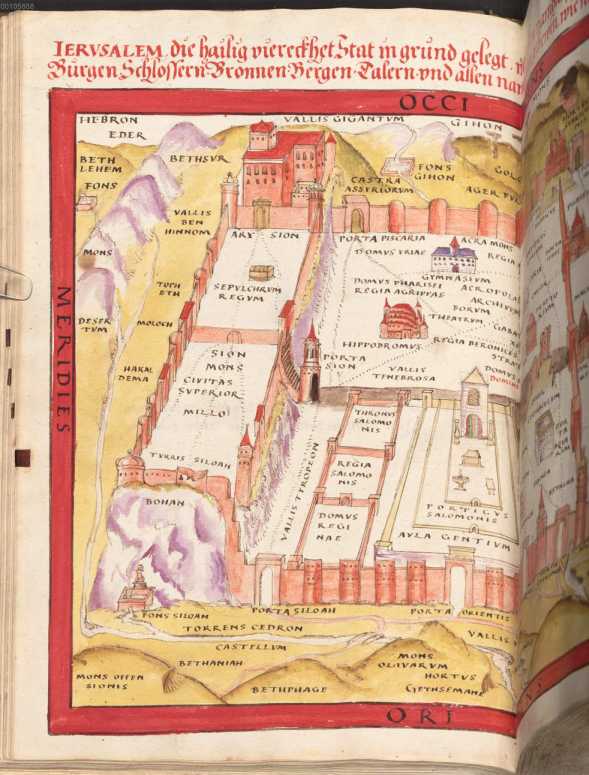 Karte der Stadt Jerusalem
