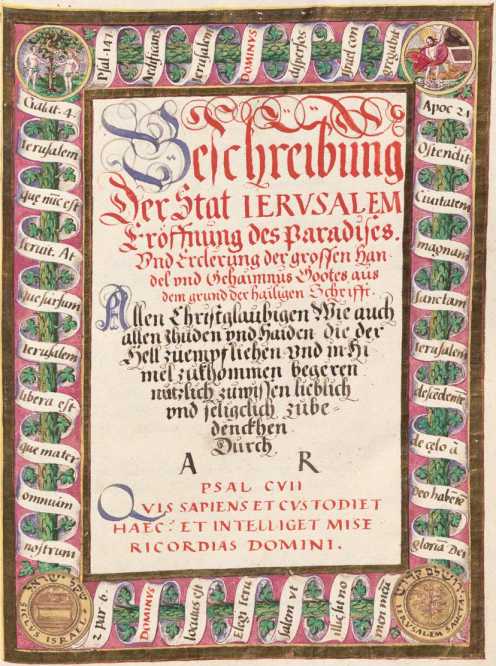 Beschreibung der Stat Ierusalem ... de