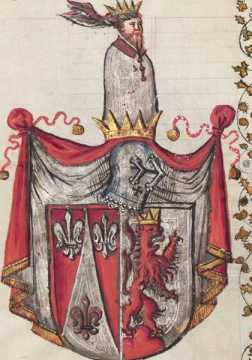 Ganzseitige Miniatur mit Wappen
