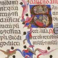 Initiale S mit Miniatur
