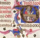 Initiale O mit Miniatur
 aus