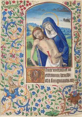 Miniatur: Maria mit dem toten Christus
