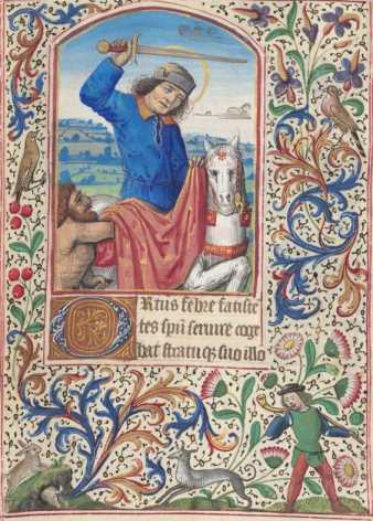Ganzseitige Miniatur: Hl. Martin
