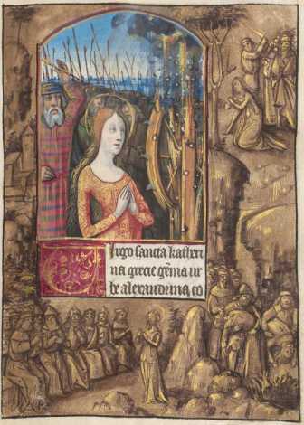 Ganzseitige Miniatur: Hl. Katharina von ...