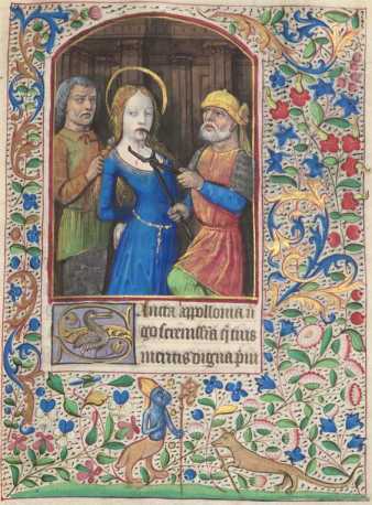 Ganzseitige Miniatur: Hl. Apollonia von ...