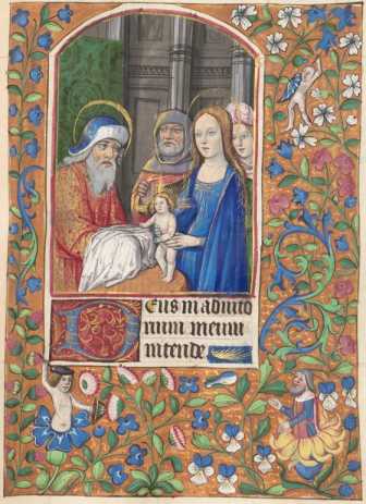 Ganzseitige Miniatur: Beschneidung Jesu
 ... aus