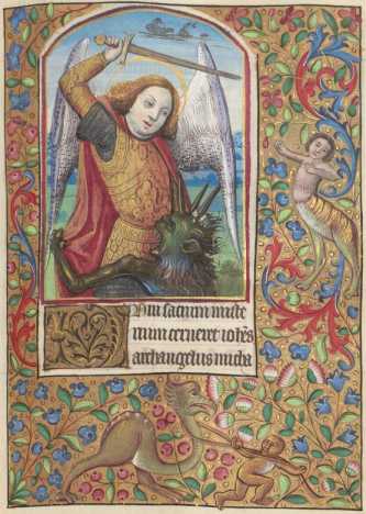 Ganzseitige Miniatur: Erzengel Johannes
 ... from