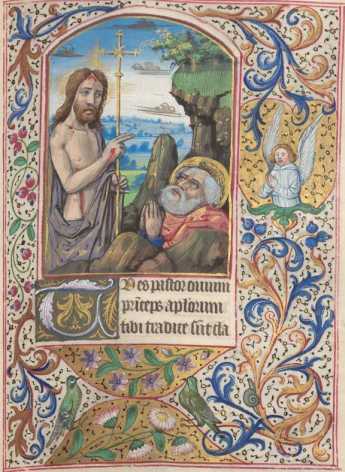 Ganzseitige Miniatur: Hl. Petrus begegnet ... from