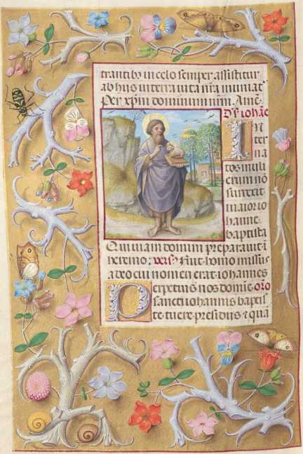 Miniatur: Hl. Johannes der Täufer; ... da