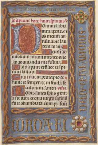 Ganzseitige Miniatur mit Text
