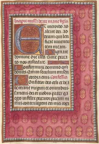 Ganzseitige Miniatur mit Text
