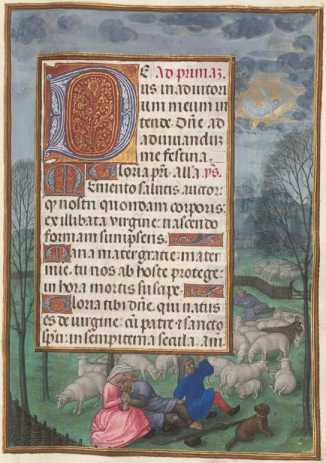 Ganzseitige Miniatur mit Text
