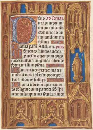 Ganzseitige Miniatur mit Text
