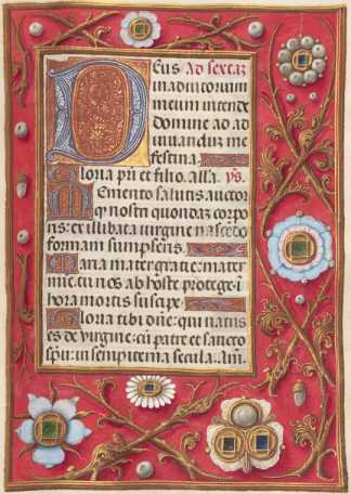 Ganzseitige Miniatur mit Text
