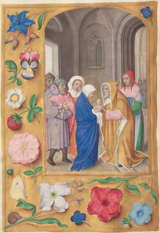 Ganzseitige Miniatur: Beschneidung Jesu
