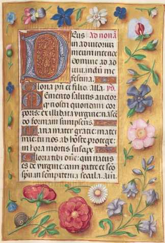 Ganzseitige Miniatur mit Text
