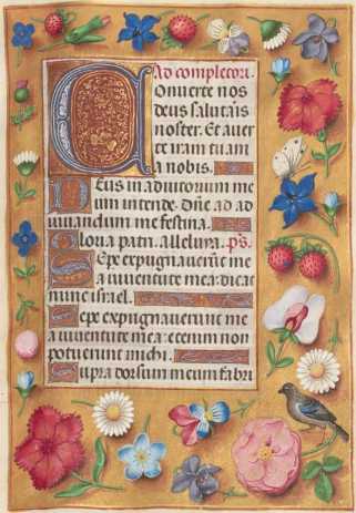 Ganzseitige Miniatur mit Text
