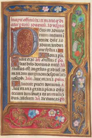 Ganzseitige Miniatur mit Text
