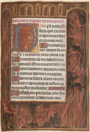 Ganzseitige Miniatur mit Text
