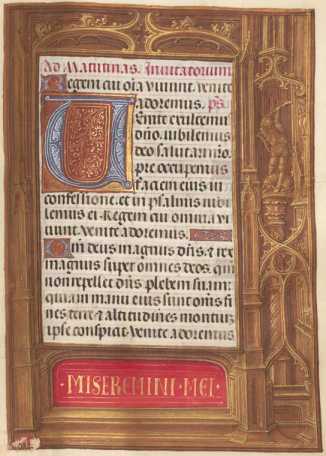 Ganzseitige Miniatur mit Text
