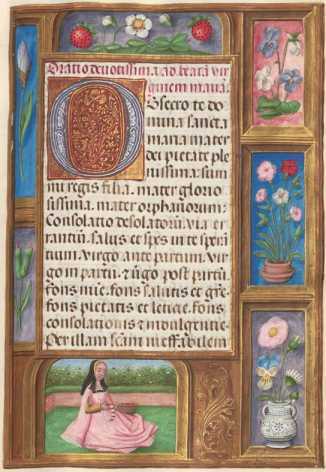 Ganzseitige Miniatur mit Text
