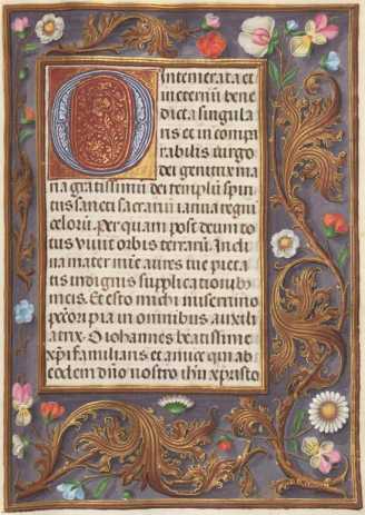 Ganzseitige Miniatur mit Text
