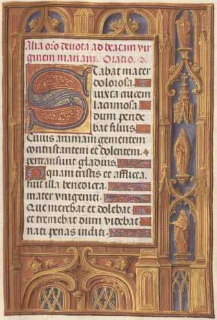 Ganzseitige Miniatur mit Text
