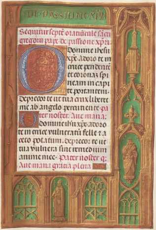 Ganzseitige Miniatur mit Text
